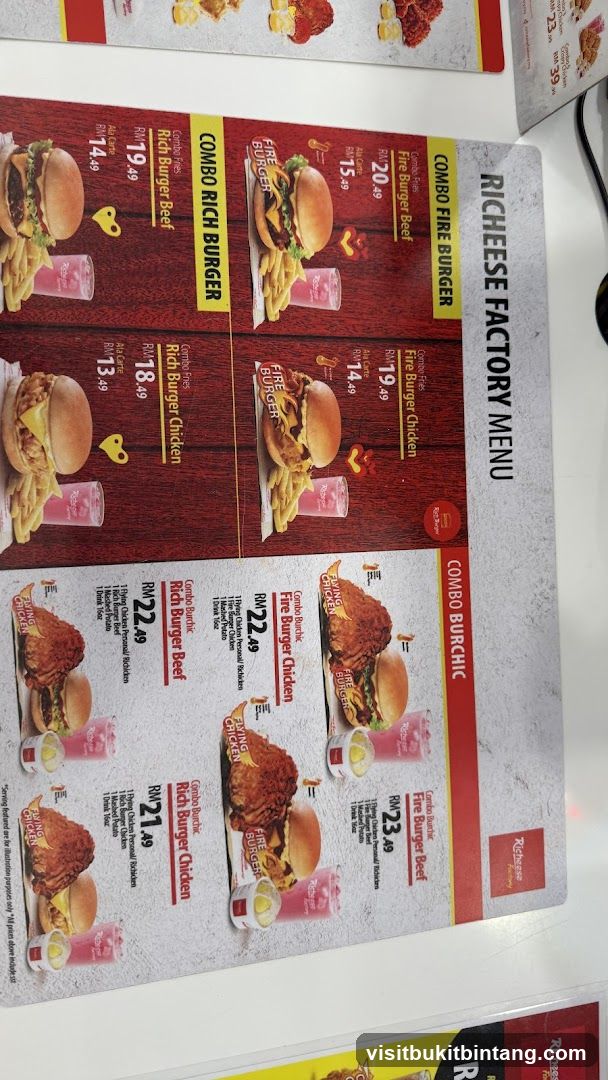 RICHEESE FACTORY MENU