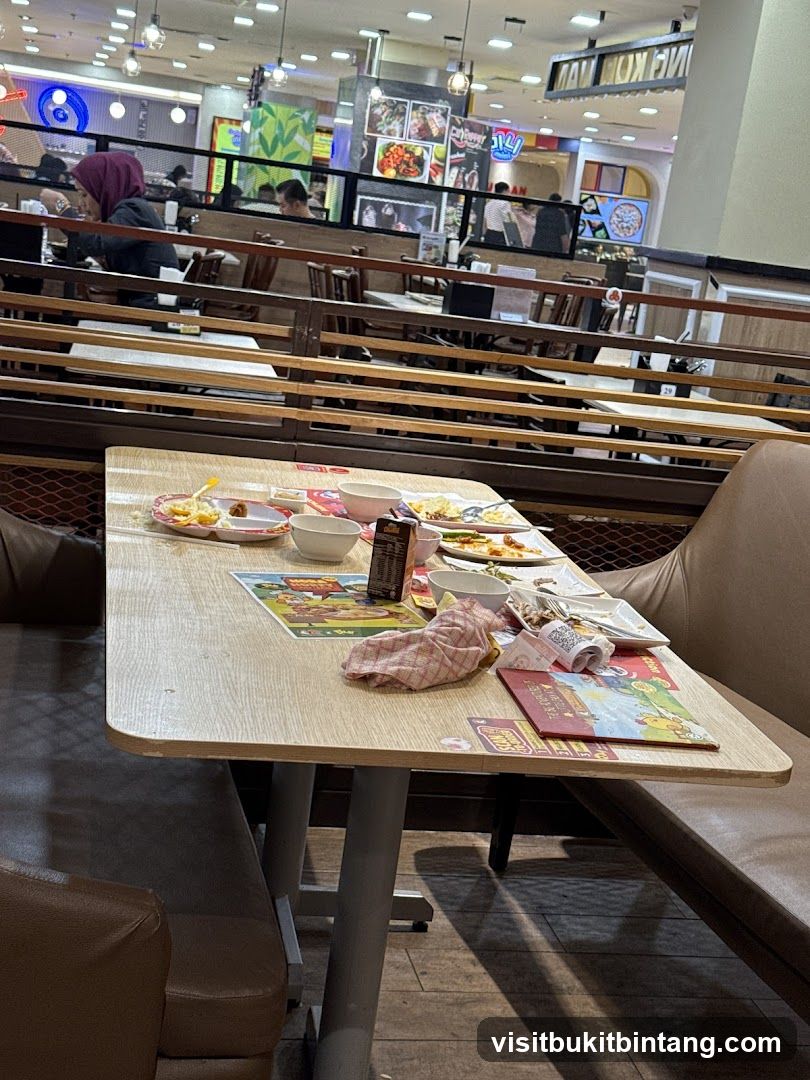 Messy Table in Restaurant