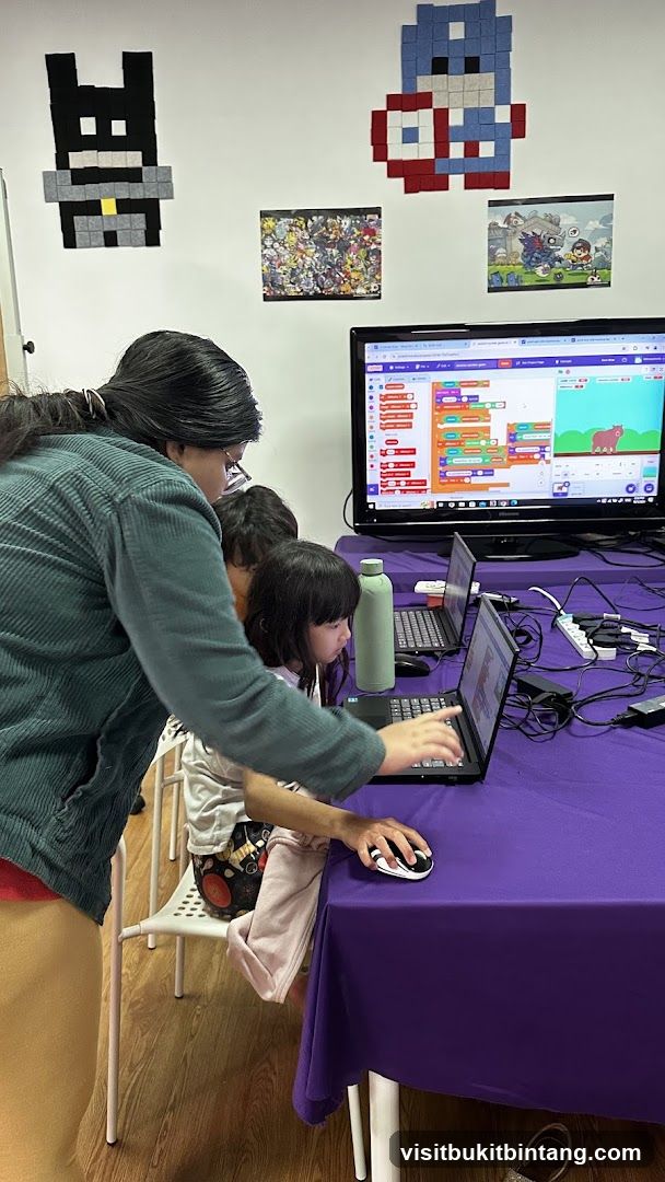Children learning to code