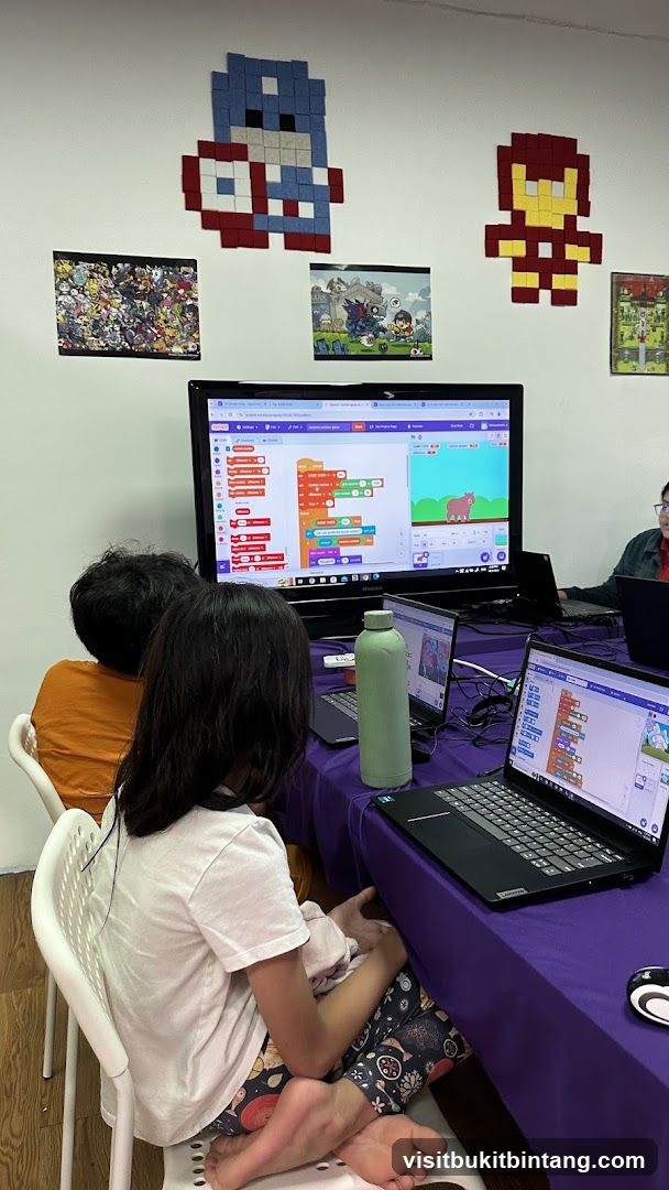 Children learning to code