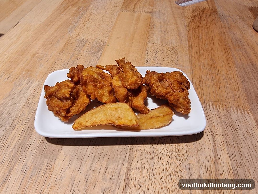 Fried Chicken and Potato Wedges