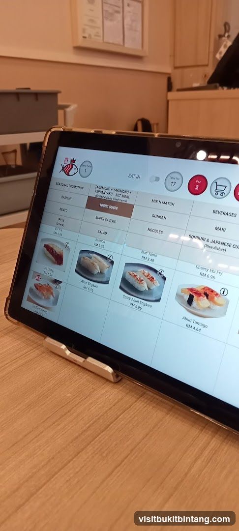 Nigiri Sushi Menu