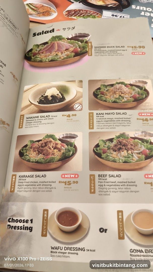 Salad Menu