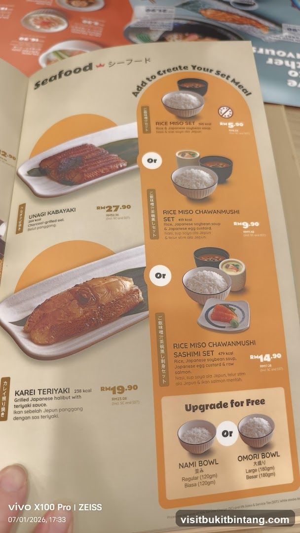 Seafood Set Meal Options
