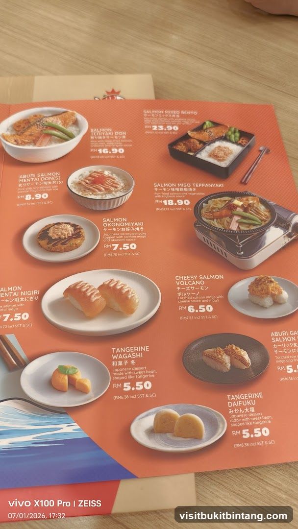 Salmon Menu