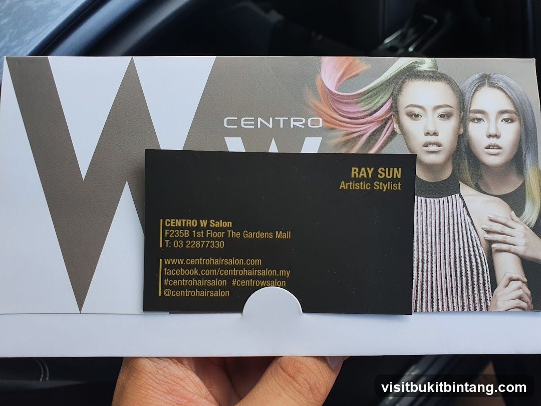 Business Card for Centro W Salon