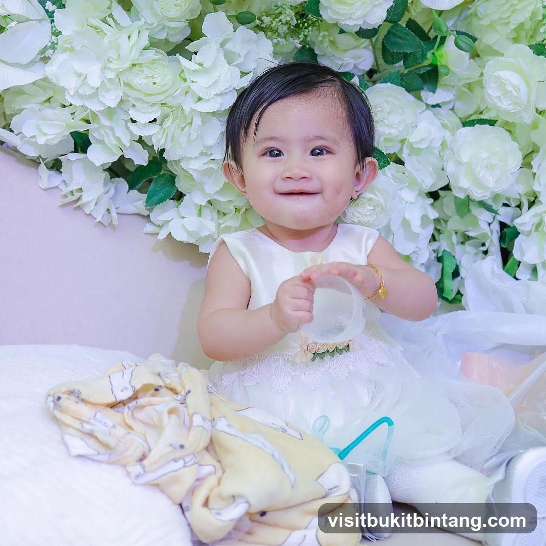 Baby in a white dress