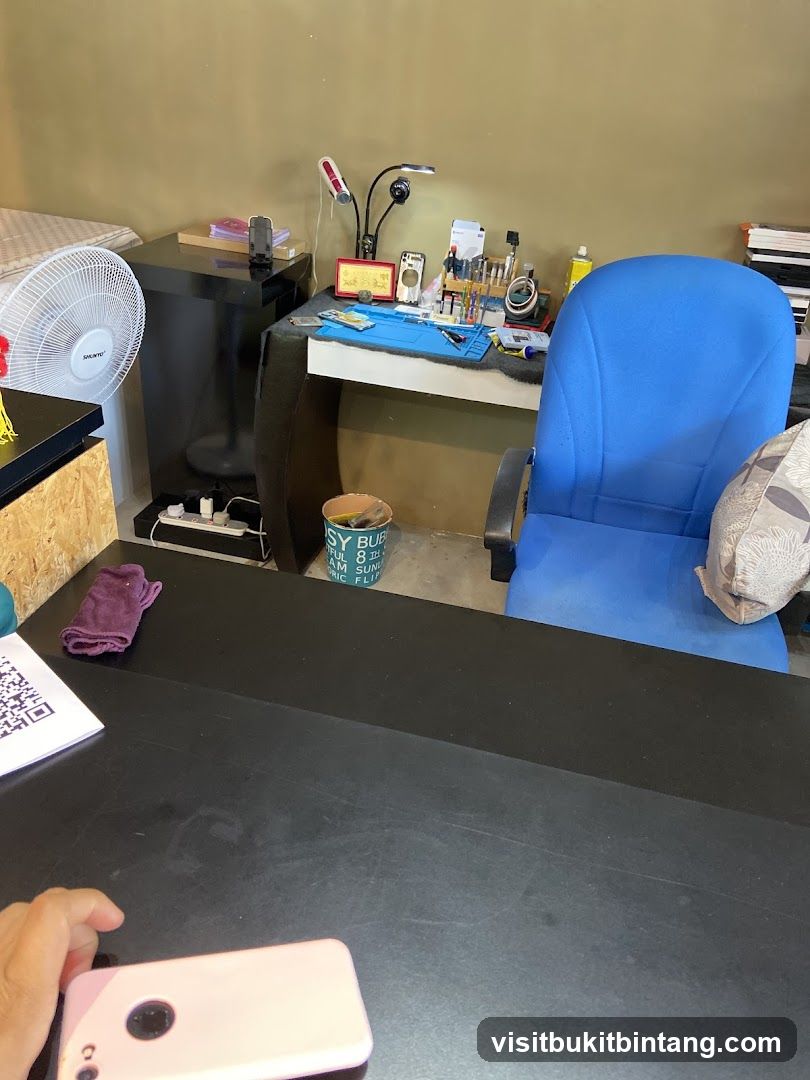 Repair desk setup