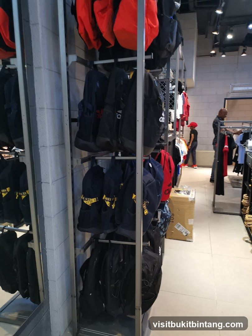 Backpacks and Apparel Display