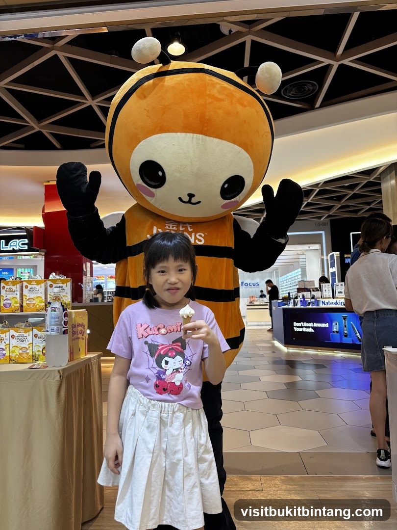 Mascot and Child with Ice Cream