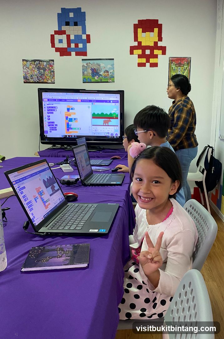 Children learning to code