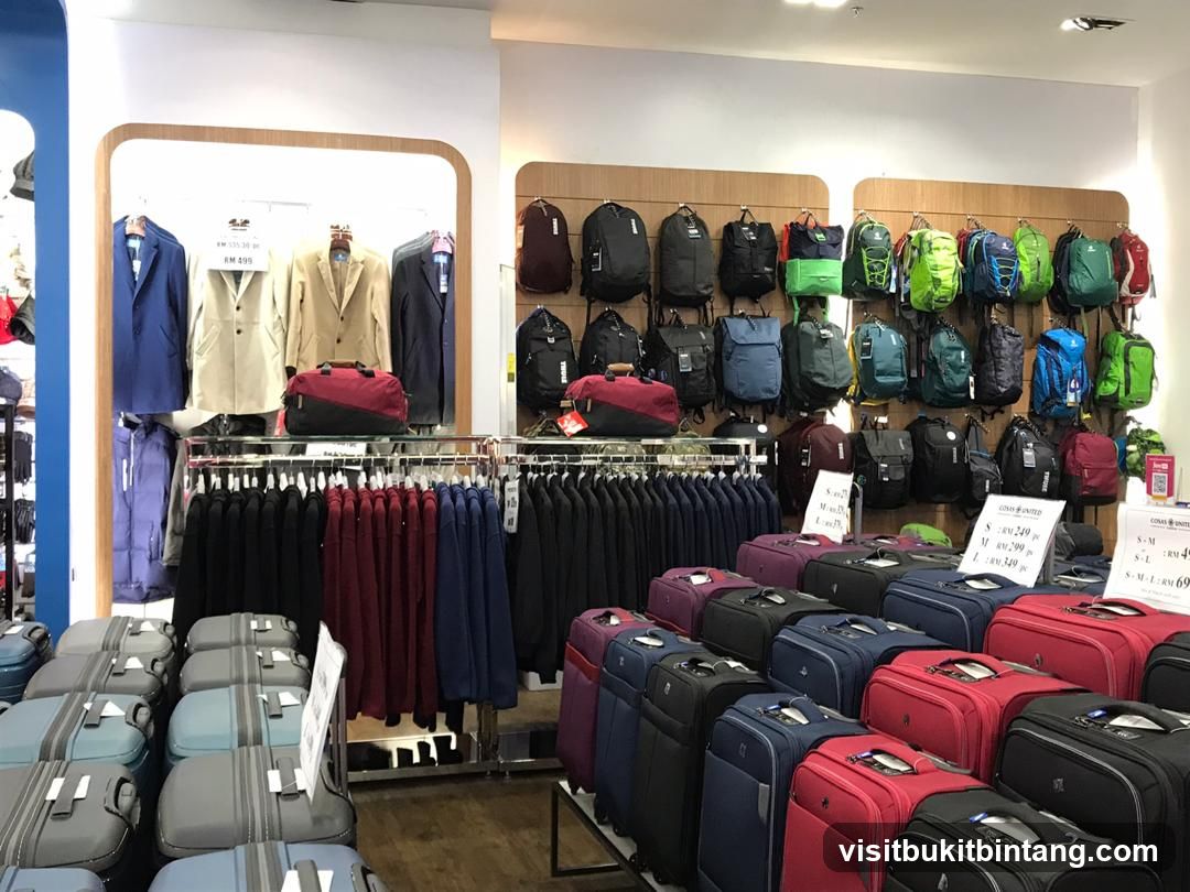Clothing and Luggage Store Display