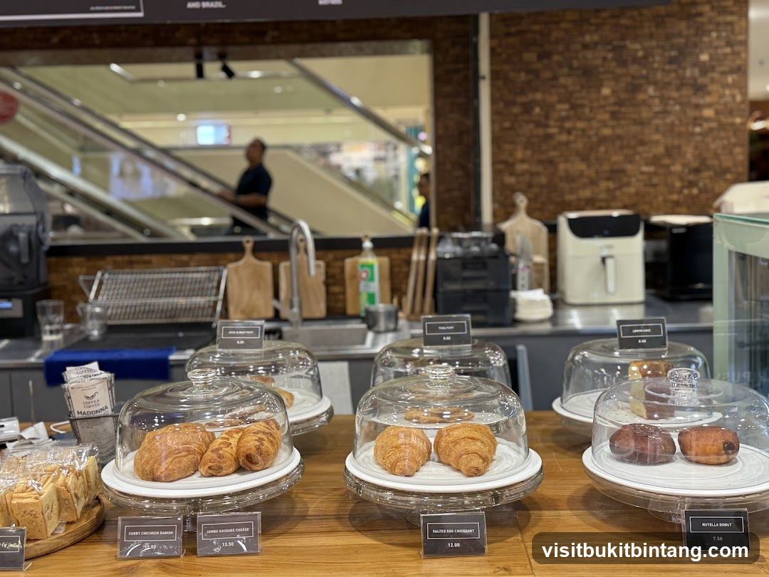 Pastries and baked goods on display