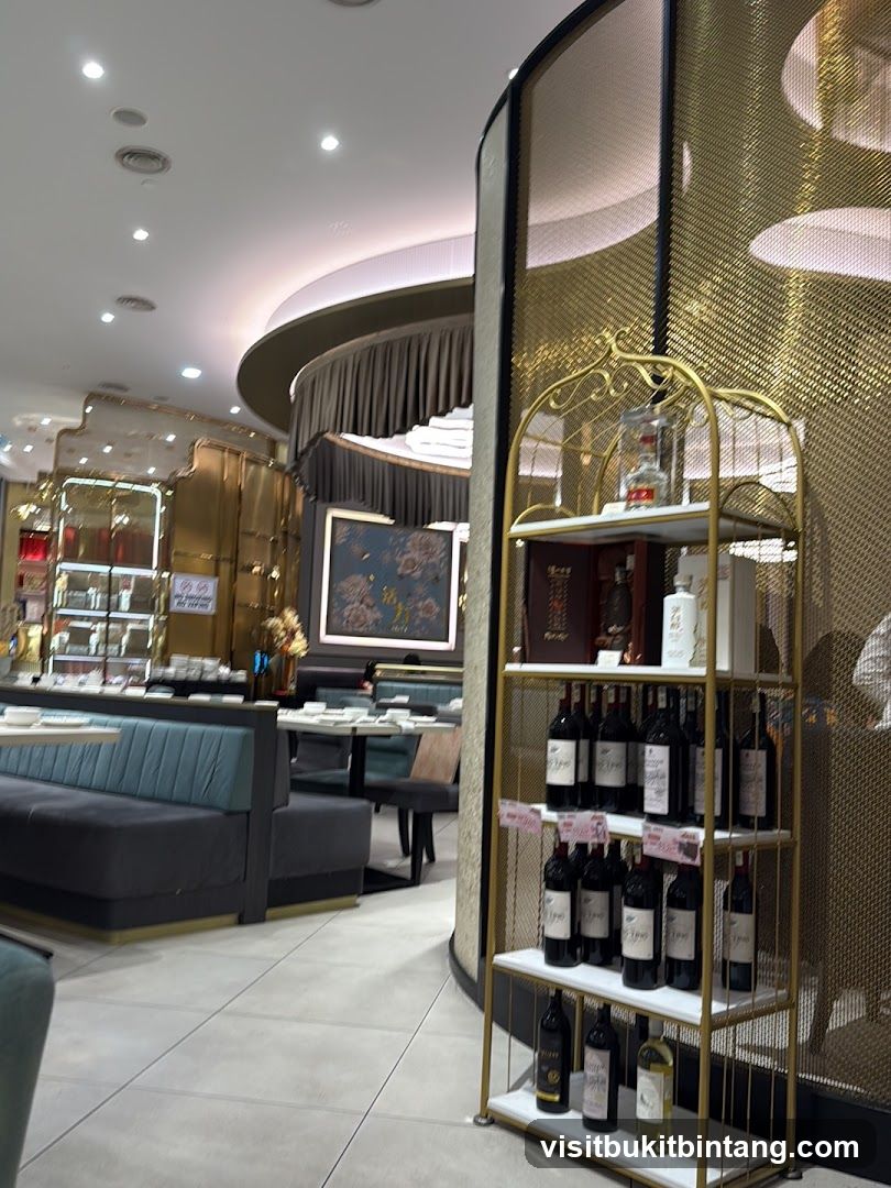 Restaurant Interior with Wine Display