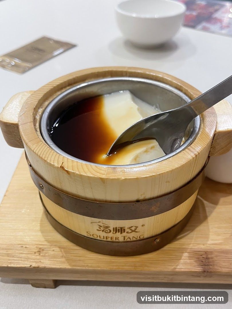 Dessert in a Wooden Bowl