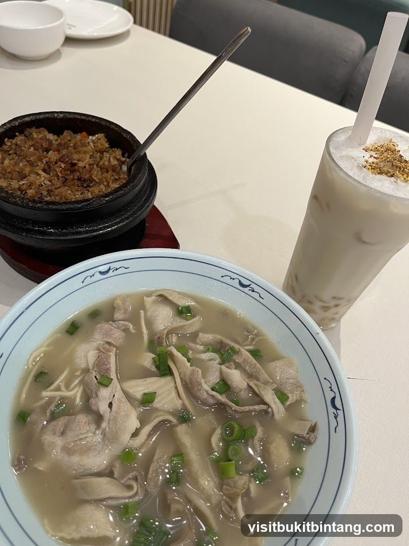 Noodle Soup and Rice Dish