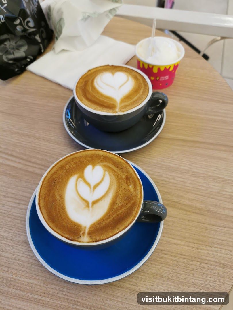 Two Lattes and Ice Cream