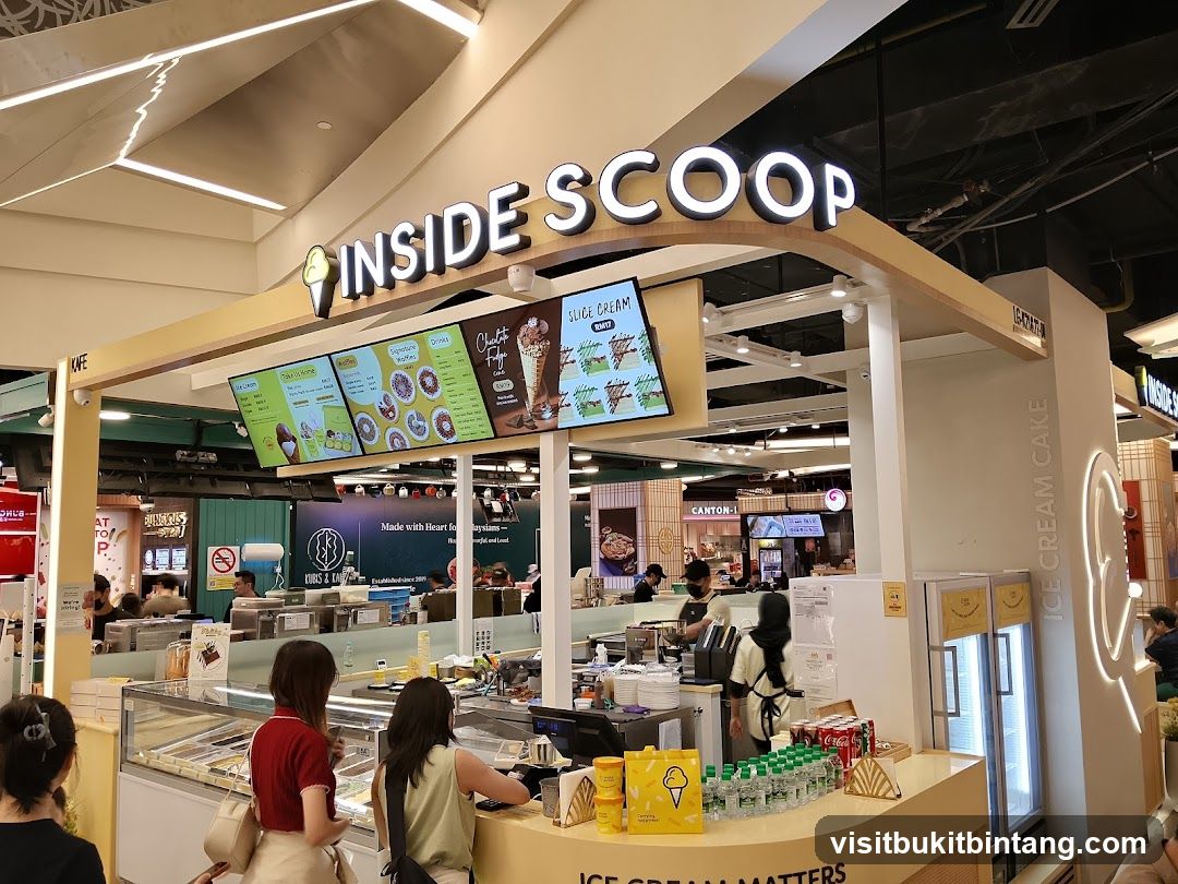 Inside Scoop Ice Cream Counter