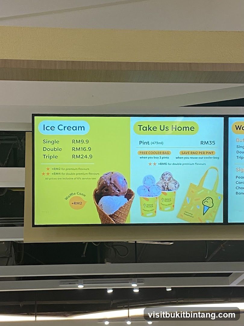 Ice Cream Menu