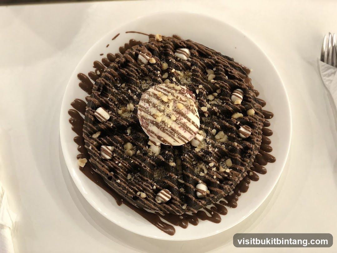 Chocolate Waffle with Ice Cream
