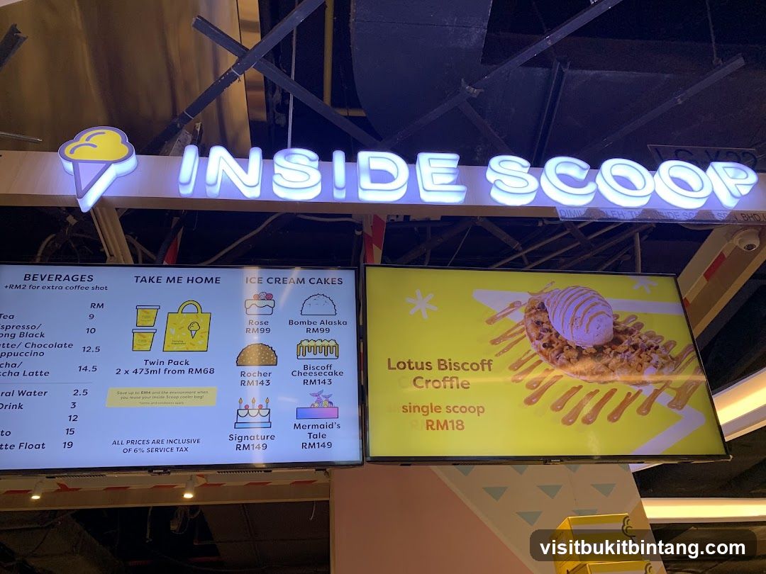 Inside Scoop Menu and Display