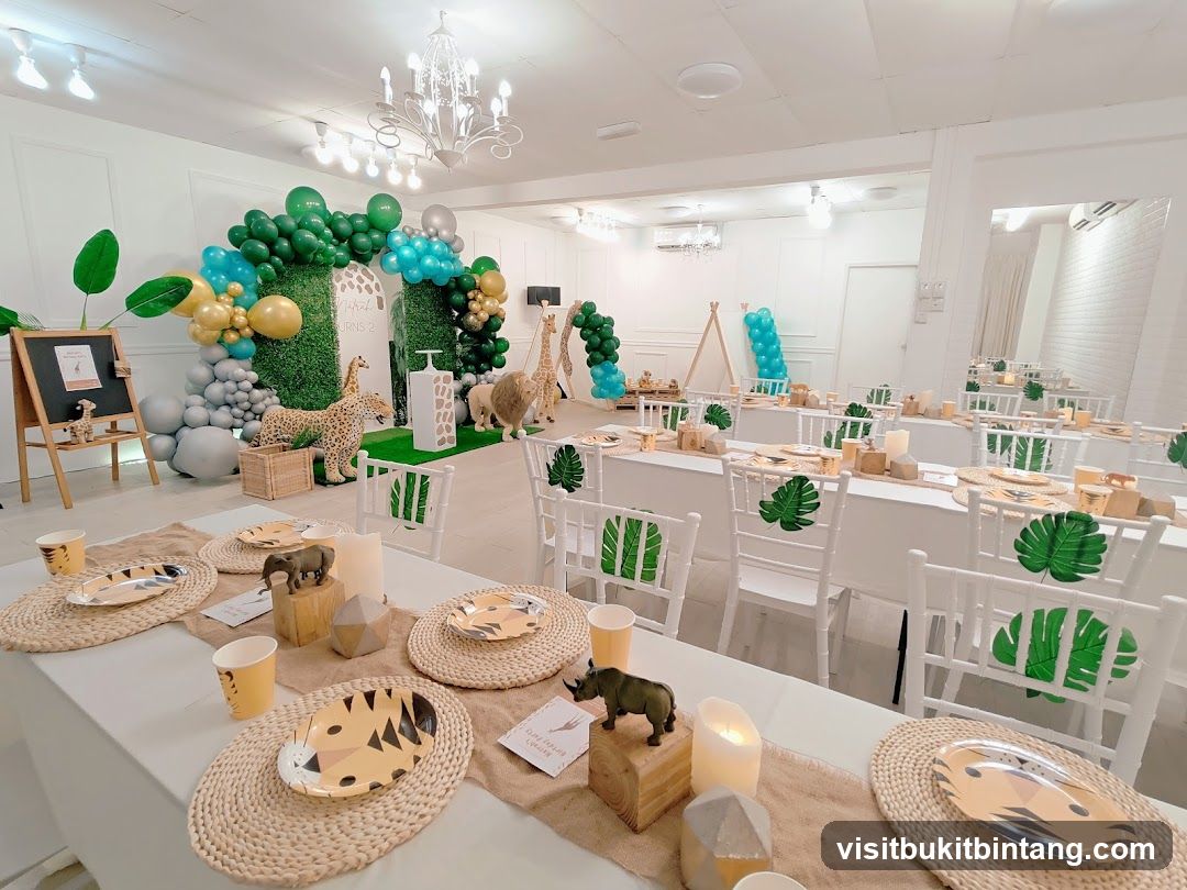 Jungle-themed Birthday Party Setup