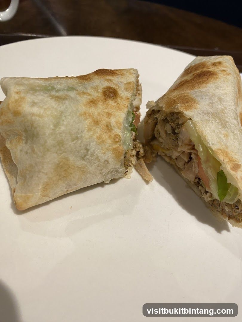 Halved Wrap on Plate