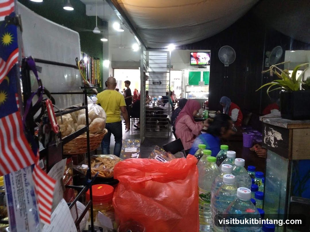 Inside a busy food establishment