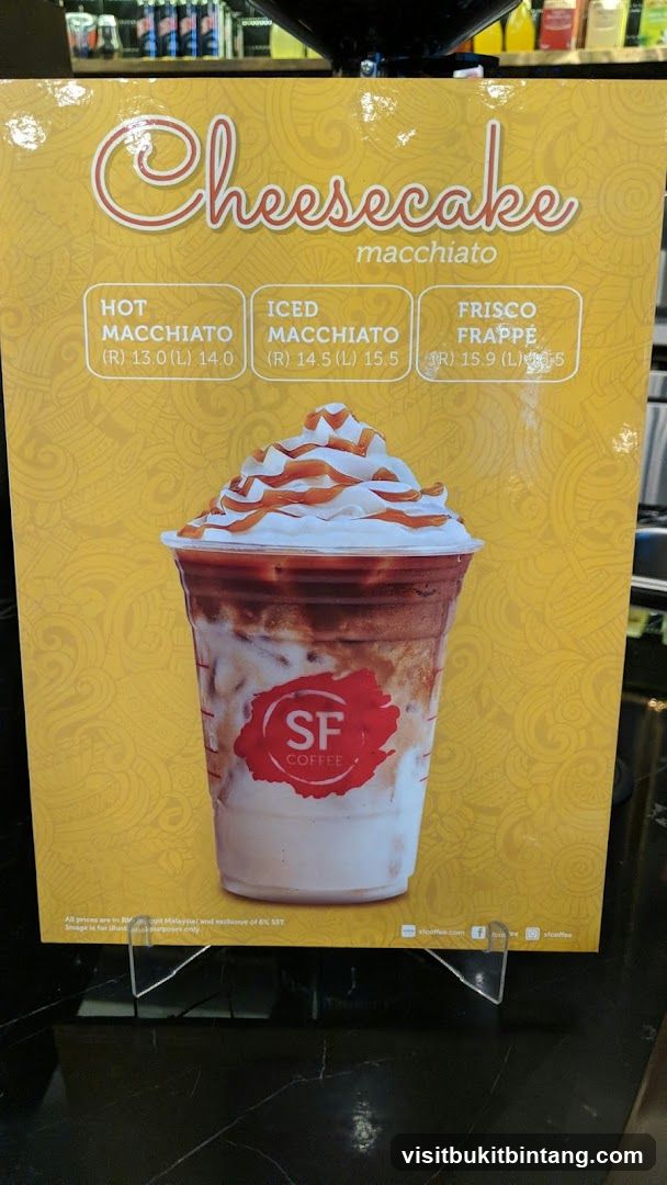 Cheesecake Macchiato Menu