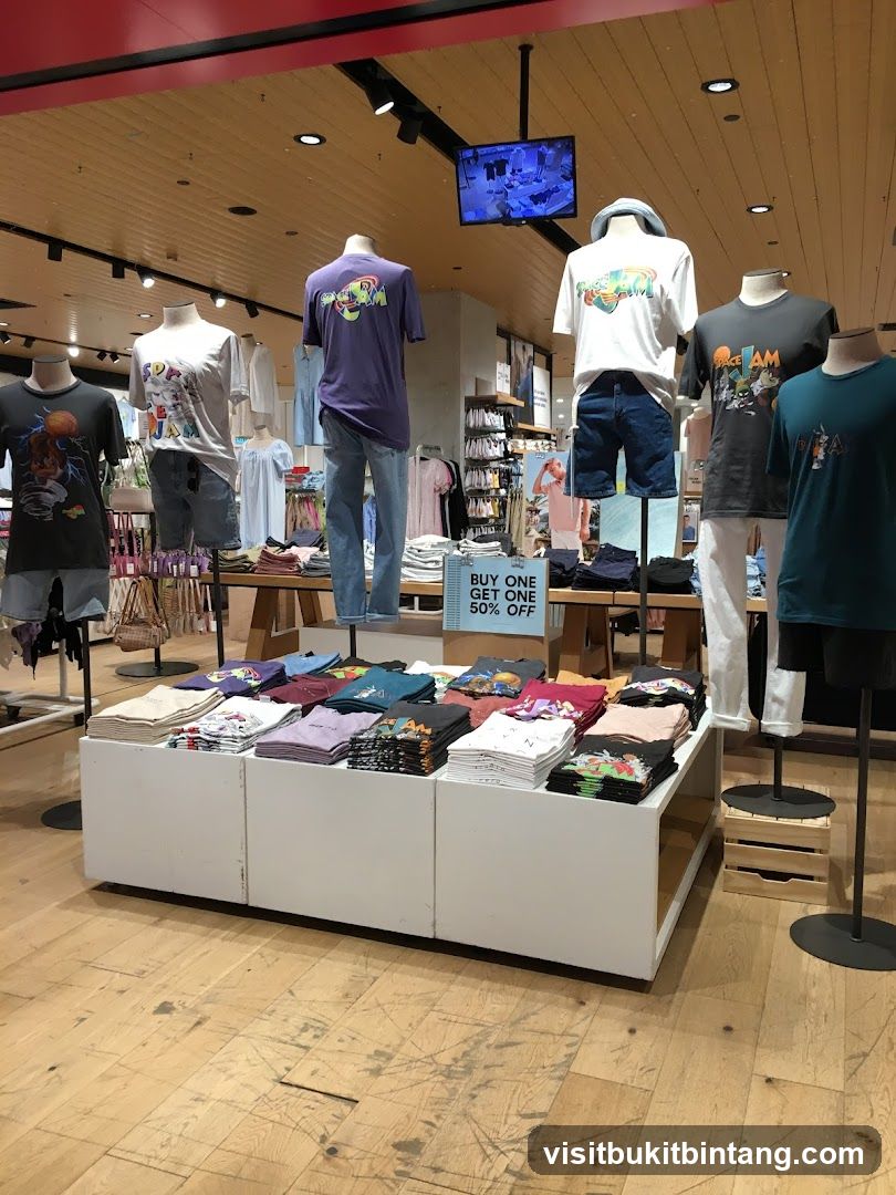 T-shirt display with sale sign