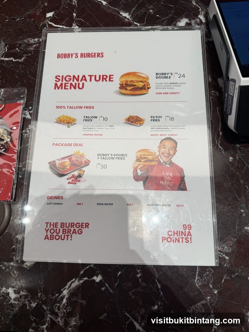 BOBBY'S BURGERS SIGNATURE MENU