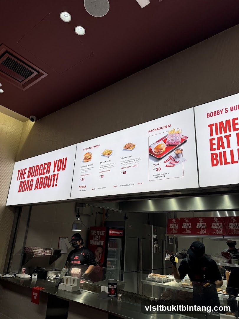 Bobby's Burgers Menu