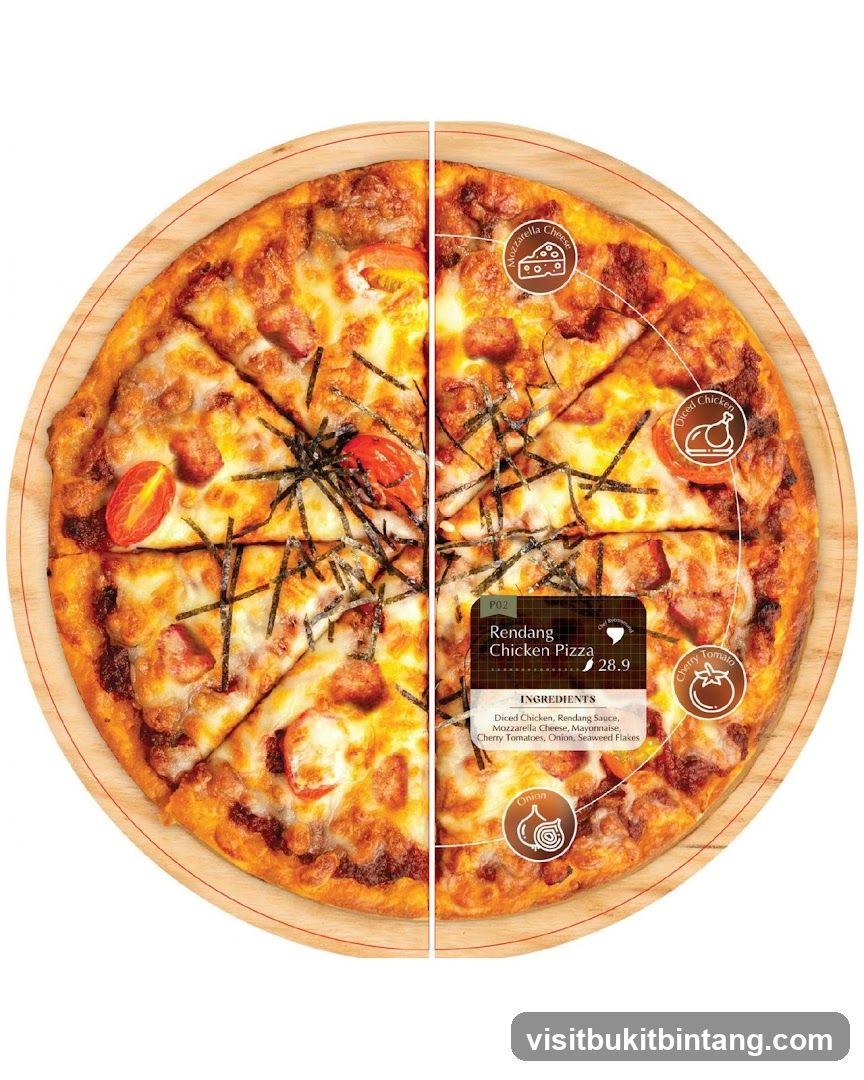 Rendang Chicken Pizza