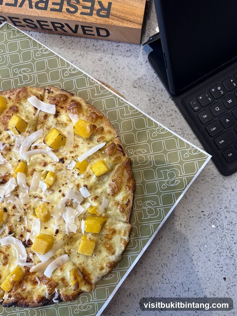 Pizza with Mango and Coconut