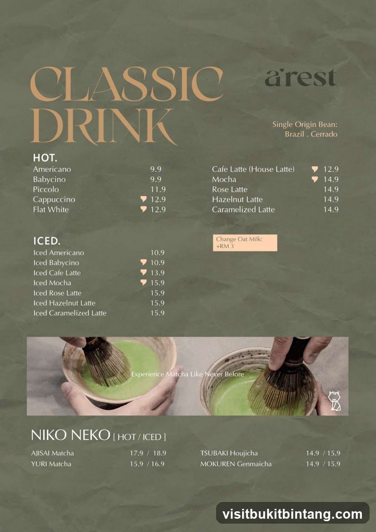 Classic Drink Menu