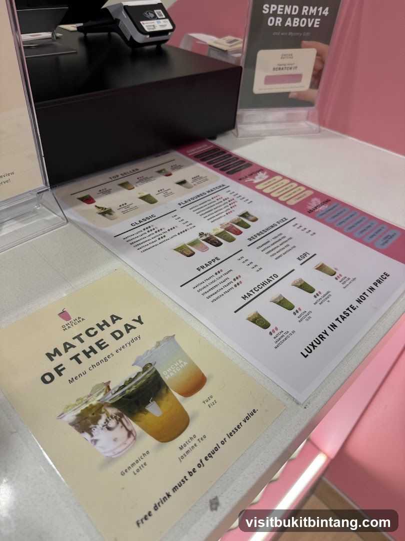 Ohcha Matcha Menu