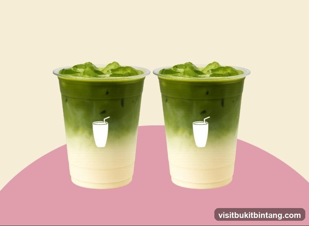 Two Iced Matcha Lattes