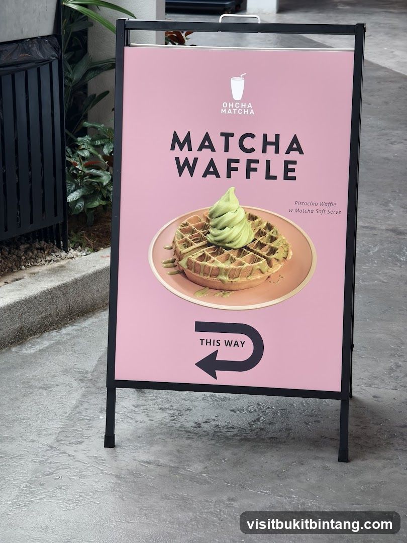 Matcha Waffle Sign