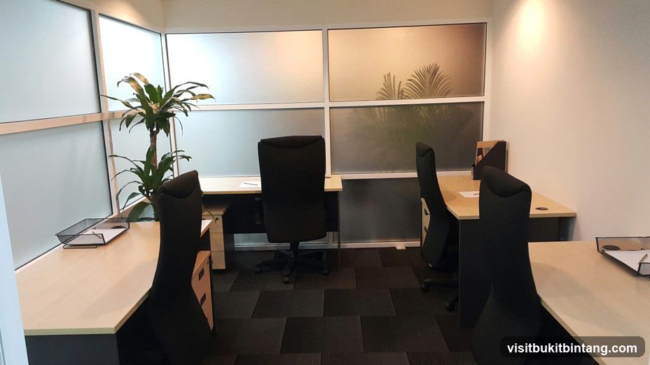 Office Interior with Desks and Chairs