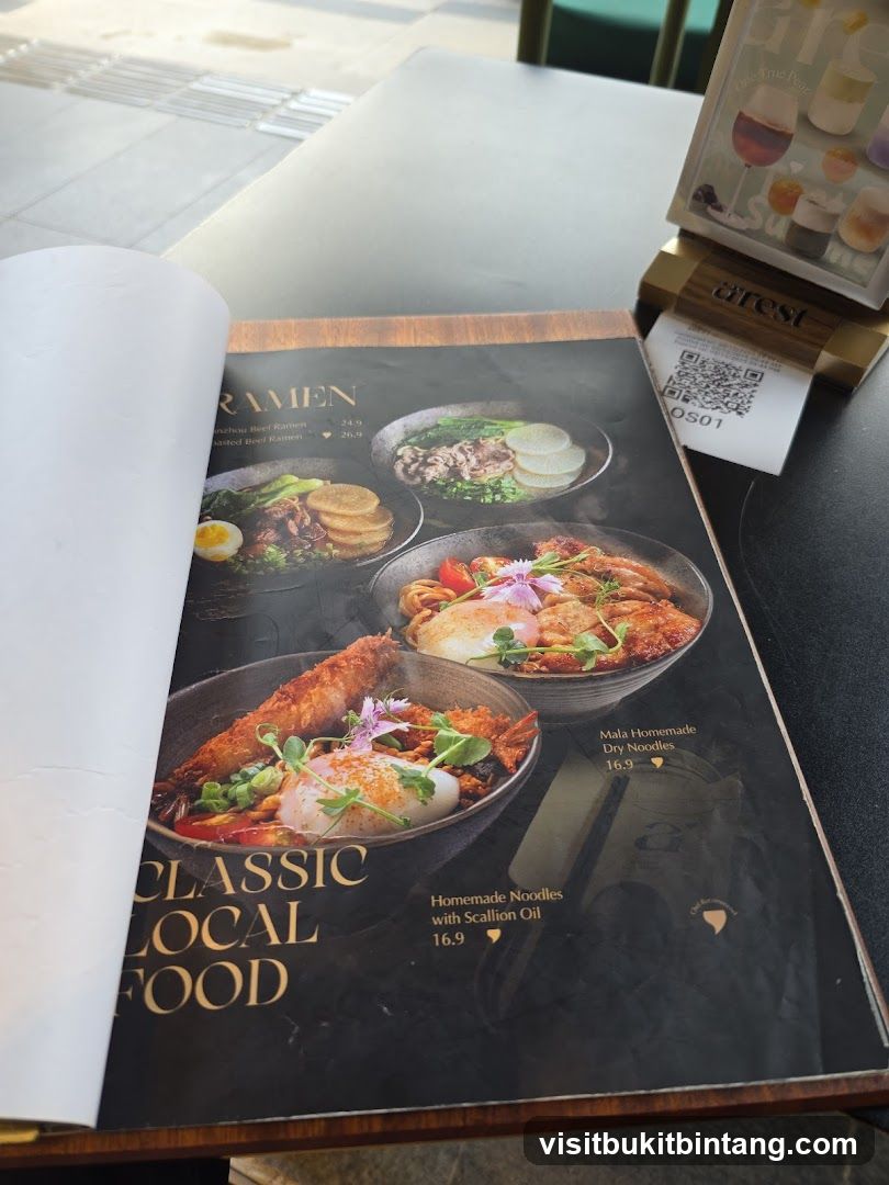 Ramen and Classic Local Food Menu