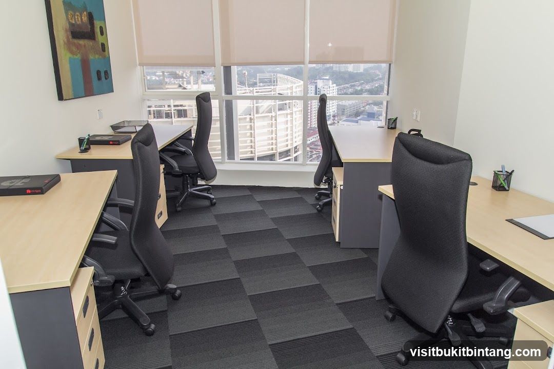 Office Interior with Desks and Chairs
