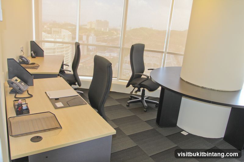 Office Interior with City View