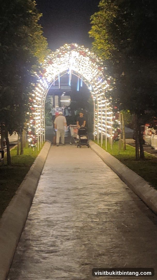 Archway decorated with lights