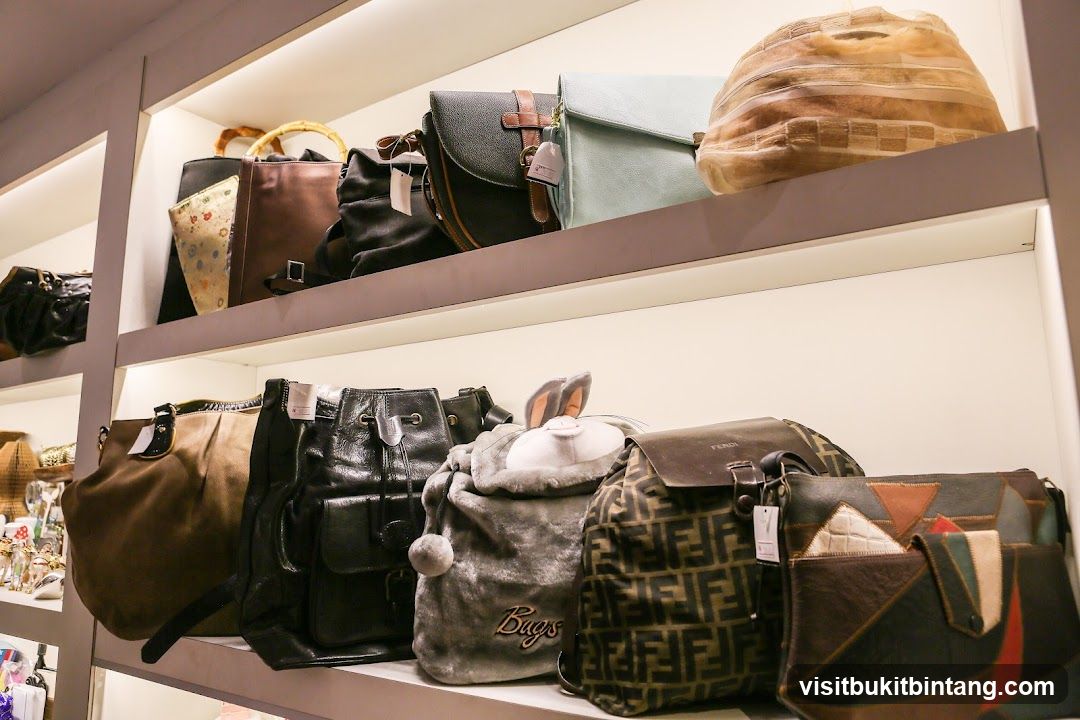 Assortment of Handbags on Shelves