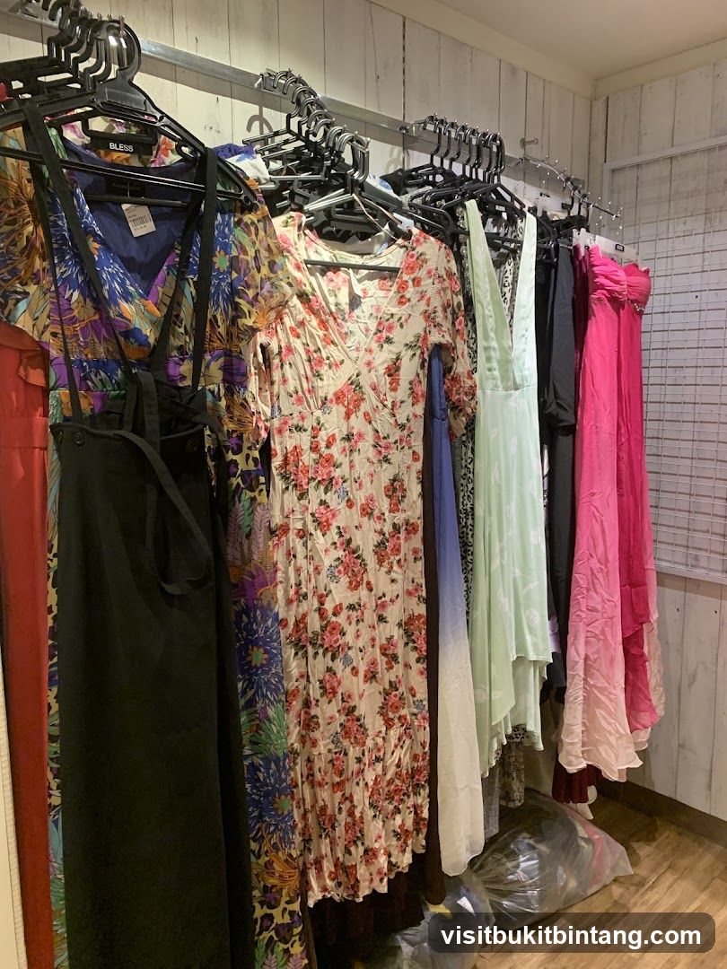 Clothing Rack with Dresses