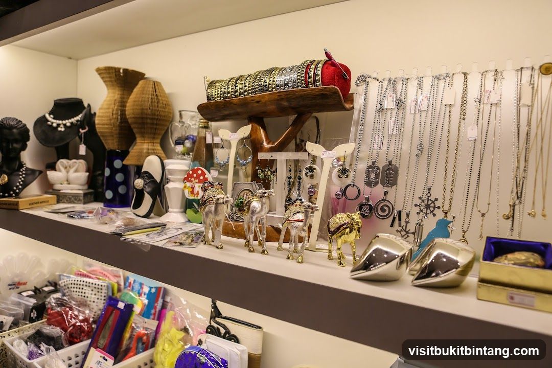 Jewelry and Decorative Items on Shelves
