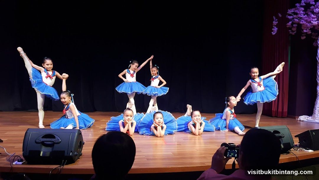 Young ballerinas performing on stage