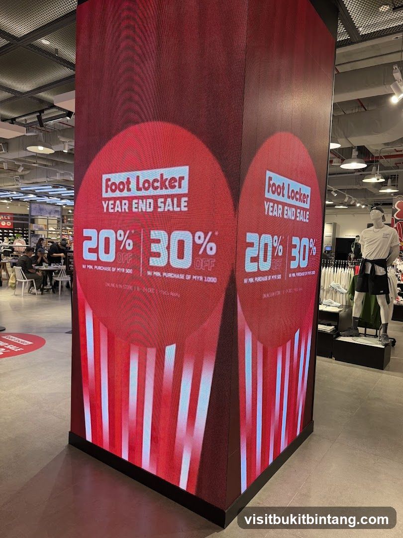Foot Locker Year End Sale Digital Display