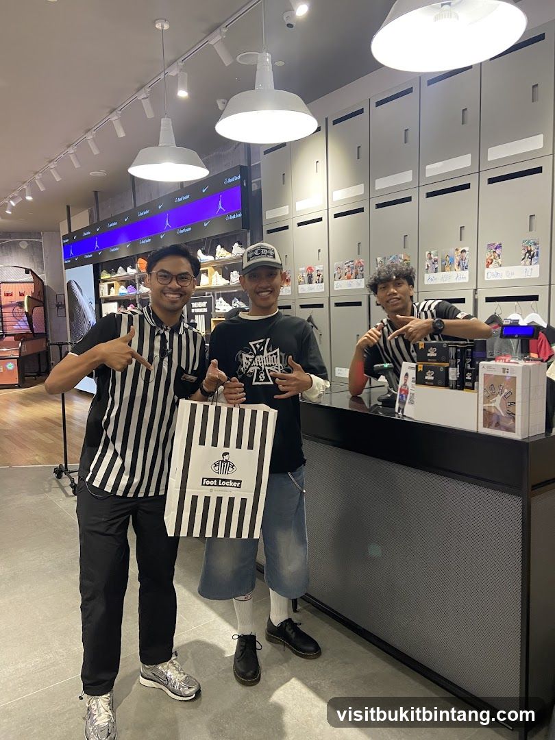 Foot Locker Employees with Shopping Bag