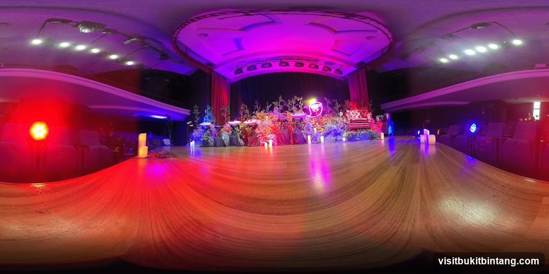 Stage decorated for an event